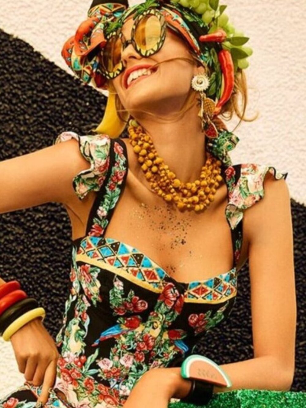 Camilla Toucan play bustier top with frill Size Small